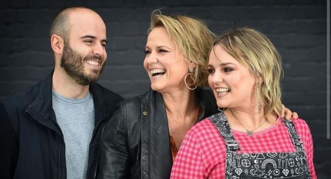 Jesse with mother, Shaynna Blaze, and sister, Carly Anne Kenneally.